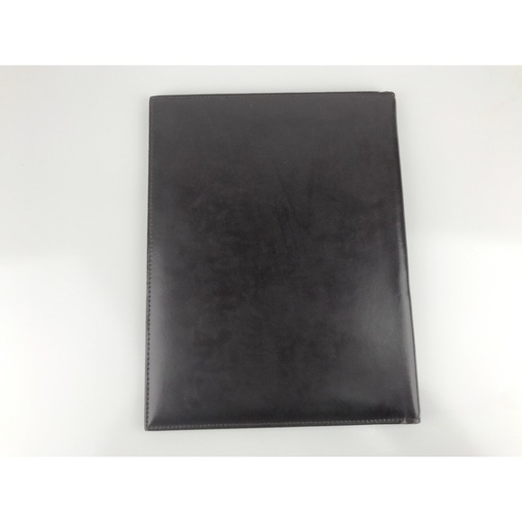 Brown Leather Portfolio Document Holder Business Organizer Binder Padfolio - Picture 6 of 10